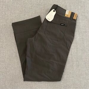 Prana Zion II Stretch Relaxed Dark Iron Straight Mens 34x30 Gorpcore Pants New